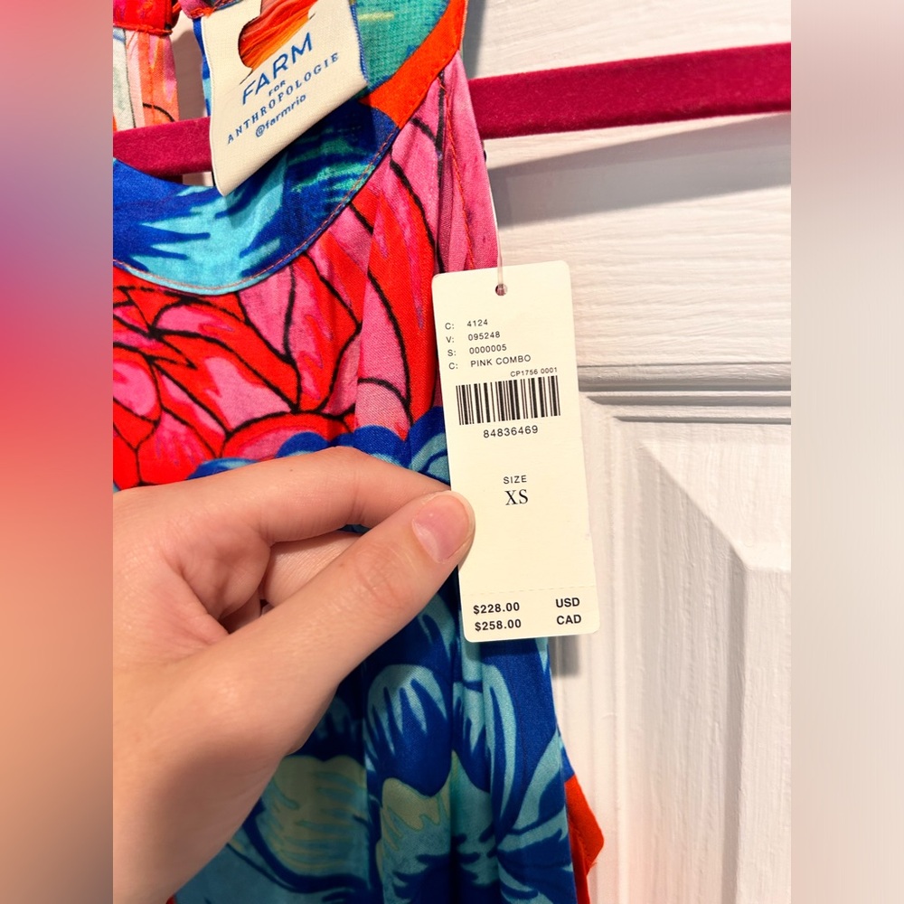 Farm Rio Red Floral Jumpsuit XS NWT - Picture 7 of 14